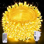 Auriostar Fairy Lights Indoor Outdoor, 20M 200 LEDs Christmas String Lights Mains Powered with 8 Modes/Timer/Remote, IP44 Waterproof Outside Garden Lights for Bedroom/Party/Wedding/Tree/Home