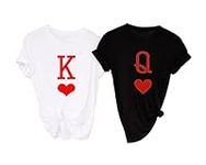 K and Q of Hearts Couple Shirt His 