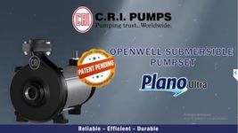 CRI Plano Ultra 100 1hp openwell Submersible pumpset| Water Pump 1 hp