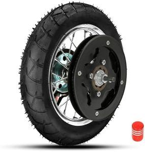 FVRITO Rear Wheel Assembly Replacement for Razor Pocket Mod(Versions 31+) Daisy Blossom Bella Sweet Pea Betty Vapor Euro Style Moped Scooter Universal Parts with Wire Spoke Rim Tire Tube Accessories