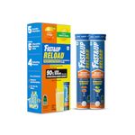 Fast&Up Reload (10 Liters) - (Orange, Lime & Lemon)- Low Sugar energy drink for Instant Hydration - Effervescent Tablets with all 5 Essential Electrolytes + Added Vitamins.