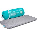 BLISSBURY King Thin 6.5cm Stomach Sleeping Memory Foam Pillow. Slim, Flat, Cooling Sleep for Belly or Back with Soft Washable Cover, Neck and Head Support for Men and Women Bedding Accessories