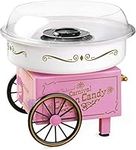 Nostalgia PCM305 Vintage Hard and Sugar Free Countertop Cotton Candy Maker, Includes 2 Reusable Cones and Scoop – Pink, Main