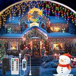 Icicle Lights Christmas Decorations, 50+16Ft 506 LED Icicle Lights for Outside with 101 DropsConnectable Timer Memory Dimmable Plug in Twinkle Fairy Lights for Indoor House Roof Holiday Wedding Party