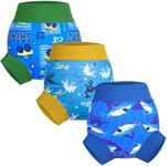 MooMoo Baby Reusable Swim Diapers 3 Pcs Waterproof Swimming Diapers for Baby Swim Lesson