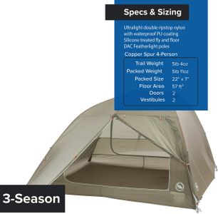 Big Agnes Copper Spur HV UL 4-Person Tent – Lightweight Backpacking