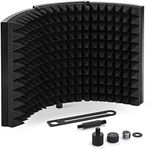 DEVICE OF URBAN INFOTECH Microphone Isolation Shield for Studio Recording, Soundproof Reflection Filter with Adjustable Panels (‎3 PANEL VOCAL BOOTH)
