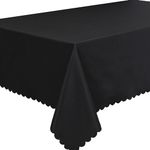 Home Direct Quality Rectangular Rectangle Fabric Tablecloth Table Cloth Table Cover 140x180cm 55"x70" Black