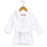 Masilo 100% Organic Cotton Terry Bath Robe for baby-Unisex Bath Robes-Ivory-Soft-Absorbant-Lightweight-skin friendly- Ideal for kids between (6 to 12 months)