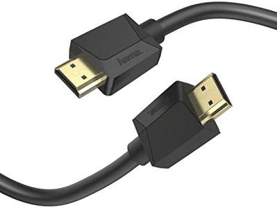 Hama Câble HDMI™ 8K 00205242" (Cable Ultra haute Vitesse,qualité cinéma haute résolution, certifié, fiche mâle-mâle, 2m, Garantie 10ans) Noir