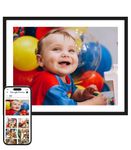 Cozyla Digital Picture Frame Large 17 Inch Digital Photo Frame Share Pictures via Email Google Photos Web Browser App Electronic Picture Frame Slideshow Free Unlimited Storage Video Picture Frame Mat