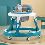 StarAndDaisy 360° Baby Walker 6-24 Months / 7 Level Height Adjustment Walker for Kids Boy and Girl with Intergrated RGB Lights, Switchable Food & Musical Toy Tray/Premium Baby Activity Walker