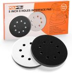 5-Inch 8 Holes Hook and Loop Soft Sponge Cushion Interface Buffer Pad, Pack of 2