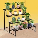 Urban Plant Heavy Duty Step Planter Stand (Easy Assembly) Indoor Planter Stand | Balcony Plant Pot Stand | Gardening Pot Stands (4 Step)