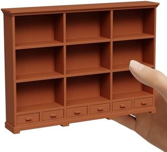 Dollhouse Bookshelf in 1:12 Scale, Part of a Doll House Furniture and Accessories Set with a Realistic Design, This Miniature Bookshelf Makes A Thoughtful Gift for Children and DIY Enthusiasts