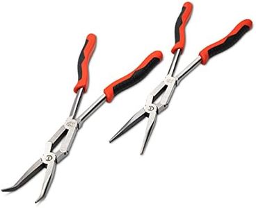 Crescent 2 Piece X2 Straight and Bent Long Nose Dual Material Plier Set - PSX204C , Red