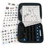 Game Master Compact Travel set for all Fantasy Tabletop RPGs with Figure Tokens, Dungeon Tiles, Dice, Dry Wipe Pen and Eraser. Game Master gift ideal for Runequest Pathfinder D&D DND Player