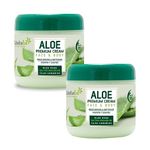 Aloe Vera Cream Premium - Face and Body Moisturiser, 300ml - Pack of 2 + Sticker by Find & Grab