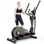 Pooboo Cross Trainer, 16-Level Magnetic Resistance & Ultra-Quiet Elliptical Machine 400 lbs Capacity LCD Elliptical Cross Trainer Cross Trainer Foldable for Home Elliptical Cross Trainers for Home Gym