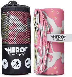 Hero Travel Supply Microfiber Large Beach Towel Compact for Travel (Stay Pawsitive, 40" x 72")