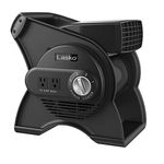 Lasko U12104 High Velocity Pro Pivoting Utility Fan for Cooling, Ventilating, Exhausting, Drying, Job Site and Work Shop, Black 12104