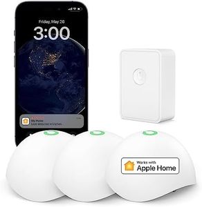 meross Smart Water Leak Detector, WiFi Water Sensor 3 Pack & Hub Kit, Support Apple HomeKit, SmartThings, IP67 Waterproof with App Alerts, Audio Alarm, 100M Range for Home Basement Kitchen