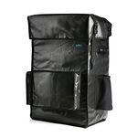 Insular Heavy Duty Universal Logistics Delivery Backpack | Commercial Quality Grade | Expandable | E-Commerce, Catering, Courier & Grocery Delivery | Checkin Baggage (Black, 149 litres)