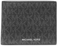 Michael Kors Men's Greyson Billfold Wallet with Passcase, Black Signature, One Size, Greyson Billfold Wallet with Passcase