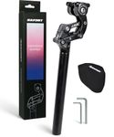 Safort USS Suspension Seatpost with Cover, Diameter: 27.2mm / 30.9mm / 31.6mm, for E-Bikes, Gravel, Road, Hybrid, Size: ø27.2mm x 365mm