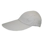 Cotton Long 5 Inch Bill Visor Baseball Cap, Stone