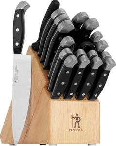 HENCKELS Premium Quality 20-Piece Statement Knife Set with Block, Razor-Sharp, German Engineered Knife Informed by over 100 Years of Masterful Knife Making, Lightweight and Strong, Dishwasher Safe
