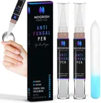 Toenail Fungus Treatment - Extra Strength - Fast Acting 3-in-1 Anti Fungal Liquid & Nail Repair - Doctor Formulated with Biotin & Retinol - 2 Treatment Pens with Glass Nail File - NOORISH FOOT CO.