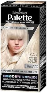 Schwarzkopf Palette Metallic Collection 12-53 Biondo Platino Perlato, Tinta capelli biondo platino perlato con effetto metallico per una copertura fino al 100% dei capelli bianchi
