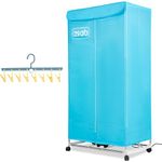 ASAB Electric Heated Clothes Airer 2-Tier Electric Drying Rack Stainless Steel Poles 1300W Power Foldable 15kg Load Capacity Intelligent Temperature Control 180 Minutes Timer Indoor Drying Rack