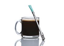 JoGo - The Original Coffee and Tea Brewing Straw - Portable Coffee Maker - Stainless Steel Single Serve Strainer - Filter Function for Hot & Cold Brew - Yerba Mate Straw for Loose Leaf Teas & Coffee