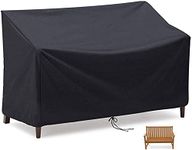 Patio Bench Cover 2/3/4 Seater, MAYHOUR Waterproof ,Windproof and Tearproof 210D Oxford Fabric Anti-UV Recliner Furniture Cover for Outdoor Black (53x26 x 35 inch(2 seater))