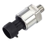 AUTEX Pressure Transducer Sensor 100psi Pressure Sender 316 Stainless Steel Oil Pressure Transmitter 1/8" -27 NPT For Oil Fuel Air Water Pressure