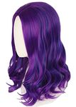 Topcosplay wig for Women Adults Purple and Blue Wig Halloween Fancy Dress Costume Wig