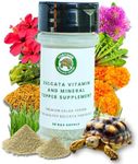 Sulcata Tortoise Calcium, Vitamin and Mineral Topper Supplement | Salad Topper for Baby Sulcata Tortoises | Promotes Health, Immunity and Strong Shell | 30-Day Supply in Easy to Use Shaker