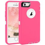 iPhone 6 Plus/6S Plus Case, Maxcury Heavy Duty Shockproof Series Case for iPhone 6 Plus /6S Plus (5.5") with Built-in Screen Protector Compatible with All US Carriers (Rose/White)