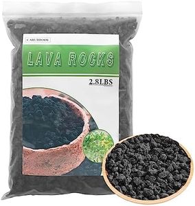 CARURBODY Black Lava Rocks for Plants -100% Pure Volcanic Rock No Dyes or Chemicals-Best Lava Stones Top Dressing for Cacti Succulents Plants,Bonsai