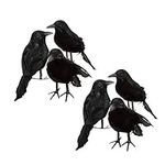 ZODIFEVI 6 Pack Realistic Crows, Re