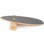 Powrx Wooden Balance Board Skateboard Balance Board Training Balance Board Fitness Indoor Board Balance Trainer, balance board