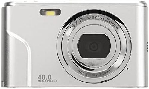 Tangxi Digital Camera, 1080P 2.4 Inch Ips Display Mini Compact 128 GB Pocket Camera With 16X Zoom, Portable And Rechargeable Video Camera For Adults, Students, Kids, Travel (Space Silver)
