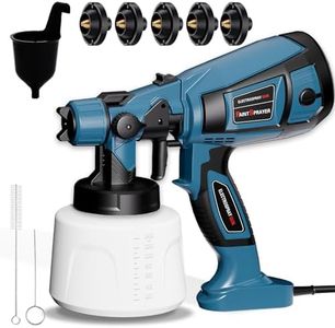 Pistolet à Peinture, Pistolet à Peinture 800W avec Réservoir 1400ML, Pistolet à Peinture pour Clôture avec 5 Buses et 3 Motifs, Pistolet à Peinture électrique HVLP pour Clôture de Jardin