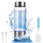 flintronic Hydrogen Water Bottle, Rechargeable Hydrogen Water Bottle Generator, 420ml PortableHydrogen Water Machine, Hydrogen Rich Water Glass Health Cup for Daily Office Home Travel Drinking