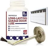 [8oz. Jar] Garage Door Lubricant w/Built-in Applicator Brush - Weatherproof Silicone Grease Garage Door Lubricants - Made in USA Dielectric Grease Garage Door Lube - Garage Door Grease Silicone Paste