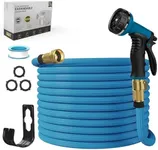 Expandable Garden Hose, New Patented Water Hose 50ft with 10 Function Spray Nozzle, 40 Layers Innovative Nano Rubber Water Hose, No Kink Leakproof Easy to Move & Store (Blue)