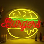 FVKCLTO Burgers Neon Signs for Wall