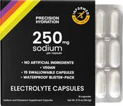 Precision Hydration Electrolyte Tablets - 15 Blister Packed (Waterproof) Hydration Tablets/Salt Pills - Combat Cramp - All Natural Digestion-Friendly Formula - Gluten Free, Vegan, Sugar Free